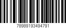 Código de barras (EAN, GTIN, SKU, ISBN): '78989193494791'