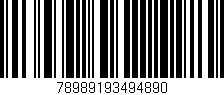 Código de barras (EAN, GTIN, SKU, ISBN): '78989193494890'