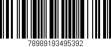 Código de barras (EAN, GTIN, SKU, ISBN): '78989193495392'