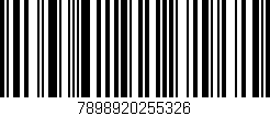Código de barras (EAN, GTIN, SKU, ISBN): '7898920255326'