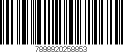 Código de barras (EAN, GTIN, SKU, ISBN): '7898920258853'