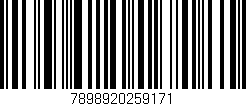 Código de barras (EAN, GTIN, SKU, ISBN): '7898920259171'