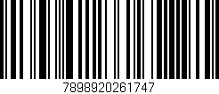 Código de barras (EAN, GTIN, SKU, ISBN): '7898920261747'