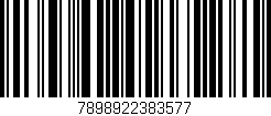 Código de barras (EAN, GTIN, SKU, ISBN): '7898922383577'