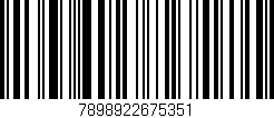 Código de barras (EAN, GTIN, SKU, ISBN): '7898922675351'