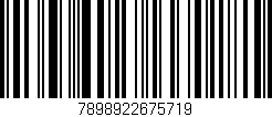 Código de barras (EAN, GTIN, SKU, ISBN): '7898922675719'