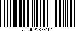 Código de barras (EAN, GTIN, SKU, ISBN): '7898922676181'