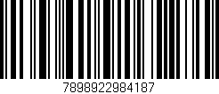 Código de barras (EAN, GTIN, SKU, ISBN): '7898922984187'
