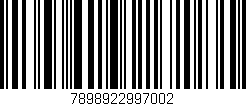 Código de barras (EAN, GTIN, SKU, ISBN): '7898922997002'