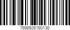 Código de barras (EAN, GTIN, SKU, ISBN): '7898926160136'