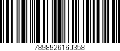 Código de barras (EAN, GTIN, SKU, ISBN): '7898926160358'