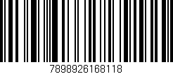 Código de barras (EAN, GTIN, SKU, ISBN): '7898926168118'