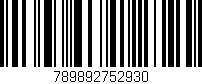 Código de barras (EAN, GTIN, SKU, ISBN): '789892752930'