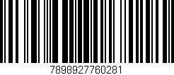 Código de barras (EAN, GTIN, SKU, ISBN): '7898927760281'