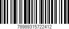 Código de barras (EAN, GTIN, SKU, ISBN): '78989315722412'