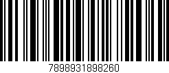 Código de barras (EAN, GTIN, SKU, ISBN): '7898931898260'