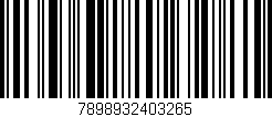 Código de barras (EAN, GTIN, SKU, ISBN): '7898932403265'