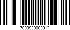 Código de barras (EAN, GTIN, SKU, ISBN): '7898938000017'