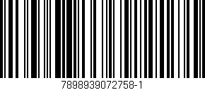 Código de barras (EAN, GTIN, SKU, ISBN): '7898939072758-1'