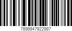 Código de barras (EAN, GTIN, SKU, ISBN): '7898947922997'