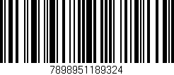 Código de barras (EAN, GTIN, SKU, ISBN): '7898951189324'