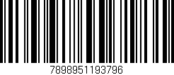 Código de barras (EAN, GTIN, SKU, ISBN): '7898951193796'