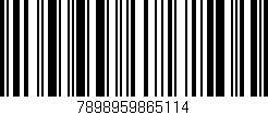Código de barras (EAN, GTIN, SKU, ISBN): '7898959865114'