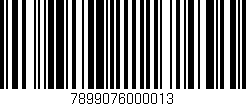 Código de barras (EAN, GTIN, SKU, ISBN): '7899076000013'