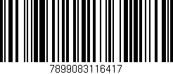 Código de barras (EAN, GTIN, SKU, ISBN): '7899083116417'