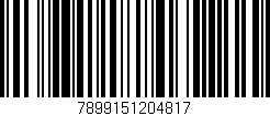 Código de barras (EAN, GTIN, SKU, ISBN): '7899151204817'