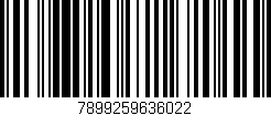 Código de barras (EAN, GTIN, SKU, ISBN): '7899259636022'