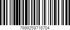 Código de barras (EAN, GTIN, SKU, ISBN): '7899259718704'