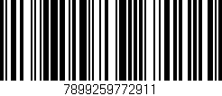 Código de barras (EAN, GTIN, SKU, ISBN): '7899259772911'