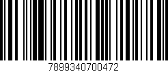 Código de barras (EAN, GTIN, SKU, ISBN): '7899340700472'