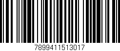 Código de barras (EAN, GTIN, SKU, ISBN): '7899411513017'