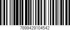 Código de barras (EAN, GTIN, SKU, ISBN): '7899429104542'