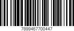 Código de barras (EAN, GTIN, SKU, ISBN): '7899467700447'