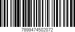 Código de barras (EAN, GTIN, SKU, ISBN): '7899474502072'