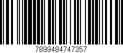 Código de barras (EAN, GTIN, SKU, ISBN): '7899484747357'
