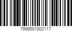 Código de barras (EAN, GTIN, SKU, ISBN): '7899501002117'