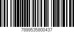 Código de barras (EAN, GTIN, SKU, ISBN): '7899535800437'