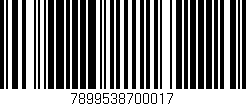 Código de barras (EAN, GTIN, SKU, ISBN): '7899538700017'