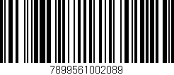 Código de barras (EAN, GTIN, SKU, ISBN): '7899561002089'