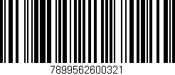 Código de barras (EAN, GTIN, SKU, ISBN): '7899562600321'