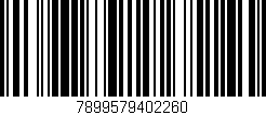 Código de barras (EAN, GTIN, SKU, ISBN): '7899579402260'