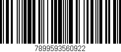 Código de barras (EAN, GTIN, SKU, ISBN): '7899593560922'