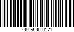 Código de barras (EAN, GTIN, SKU, ISBN): '7899598003271'