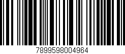 Código de barras (EAN, GTIN, SKU, ISBN): '7899598004964'