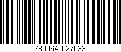 Código de barras (EAN, GTIN, SKU, ISBN): '7899640027033'