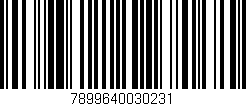 Código de barras (EAN, GTIN, SKU, ISBN): '7899640030231'